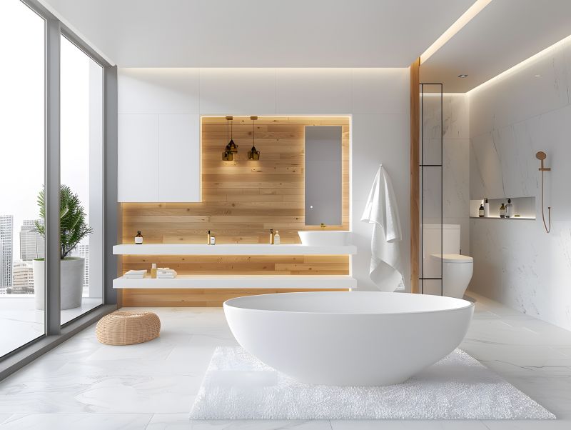 Completed Bathroom with Bathtub